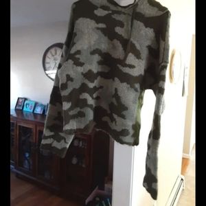 Victoria Secret Pink Camo Ribbed Pullover Sweater